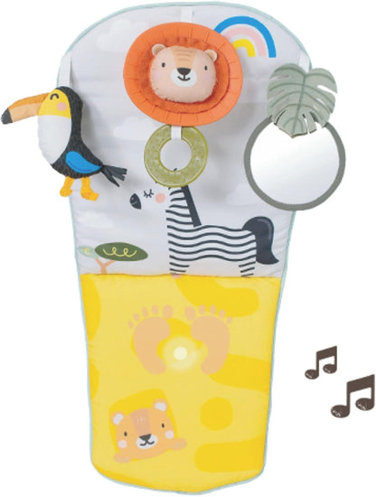 Musical Car Seat Toys for 0-12 Month Old Babies - Activity Center with Sensory Soft Hanging Toys and Mirror - Carseat Gift for Infants