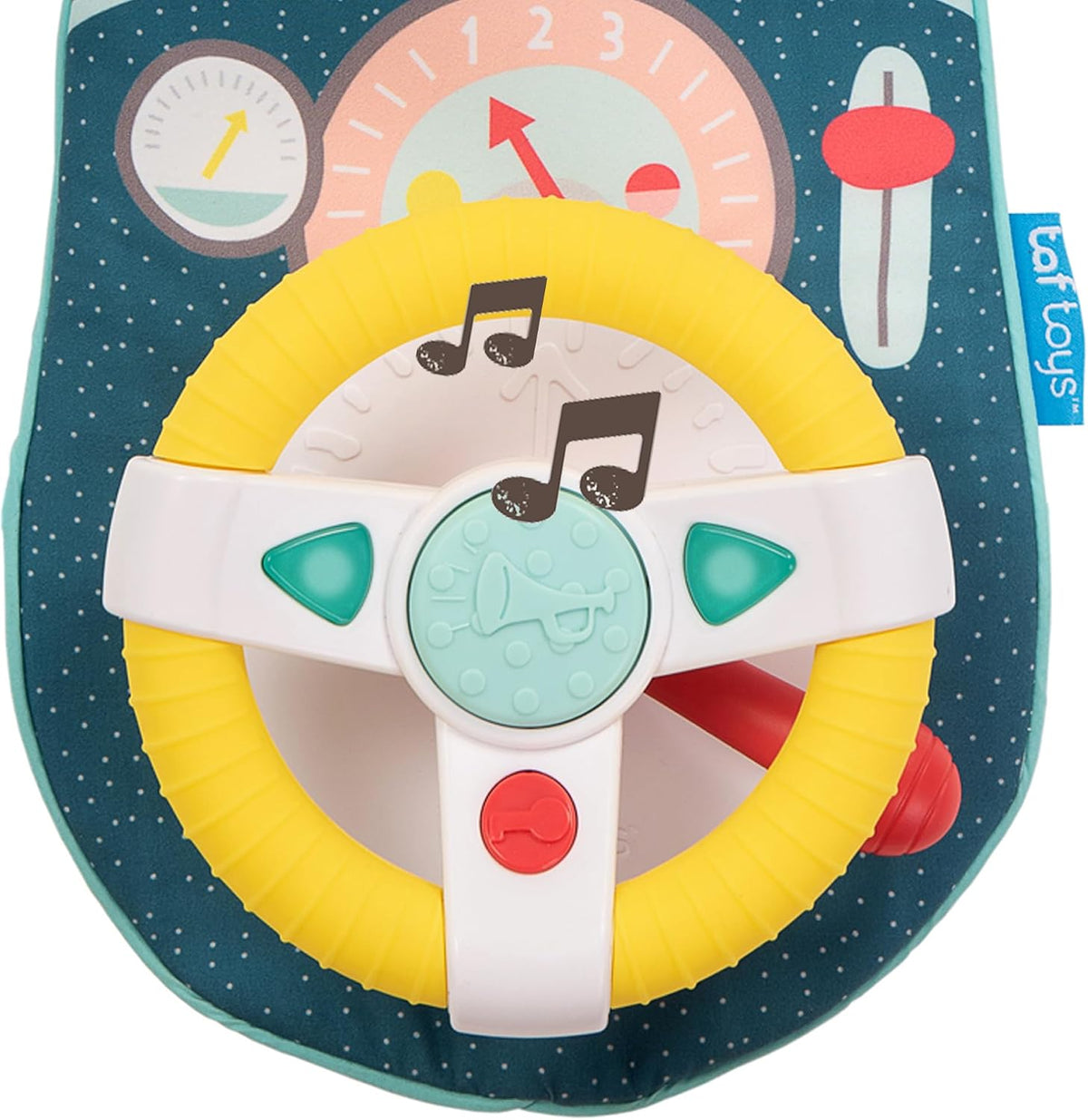 Musical Car Seat Toys for 0-12 Month Old Babies - Activity Center with Sensory Soft Hanging Toys and Mirror - Carseat Gift for Infants