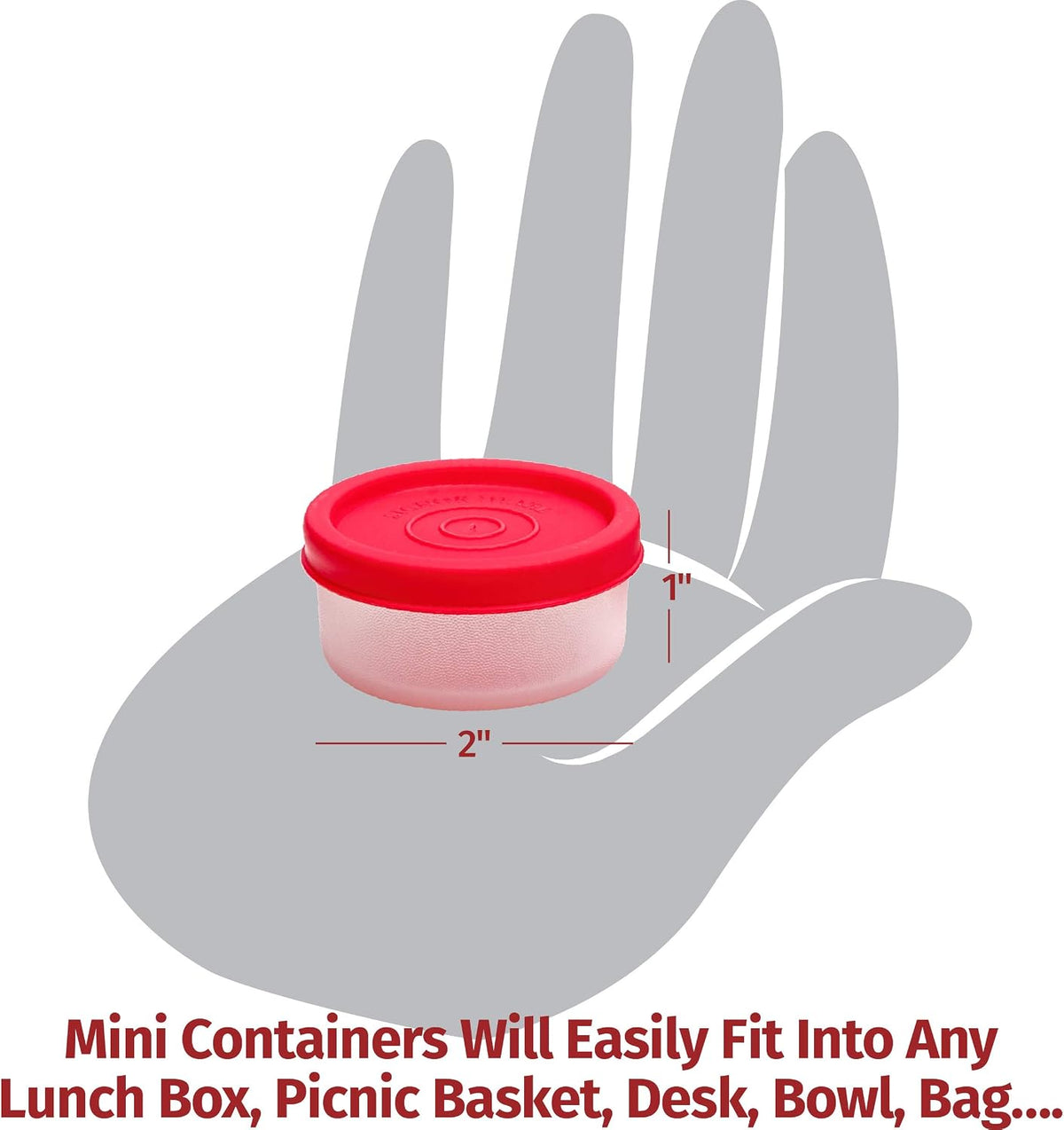 Condiment Containers with Lids- 6 pk. 1.3 oz.Salad Dressing to go Small Food Storage Containers- Sauce Cups Leak proof Reusable Plastic BPA free for Lunch Box Picnic Travel