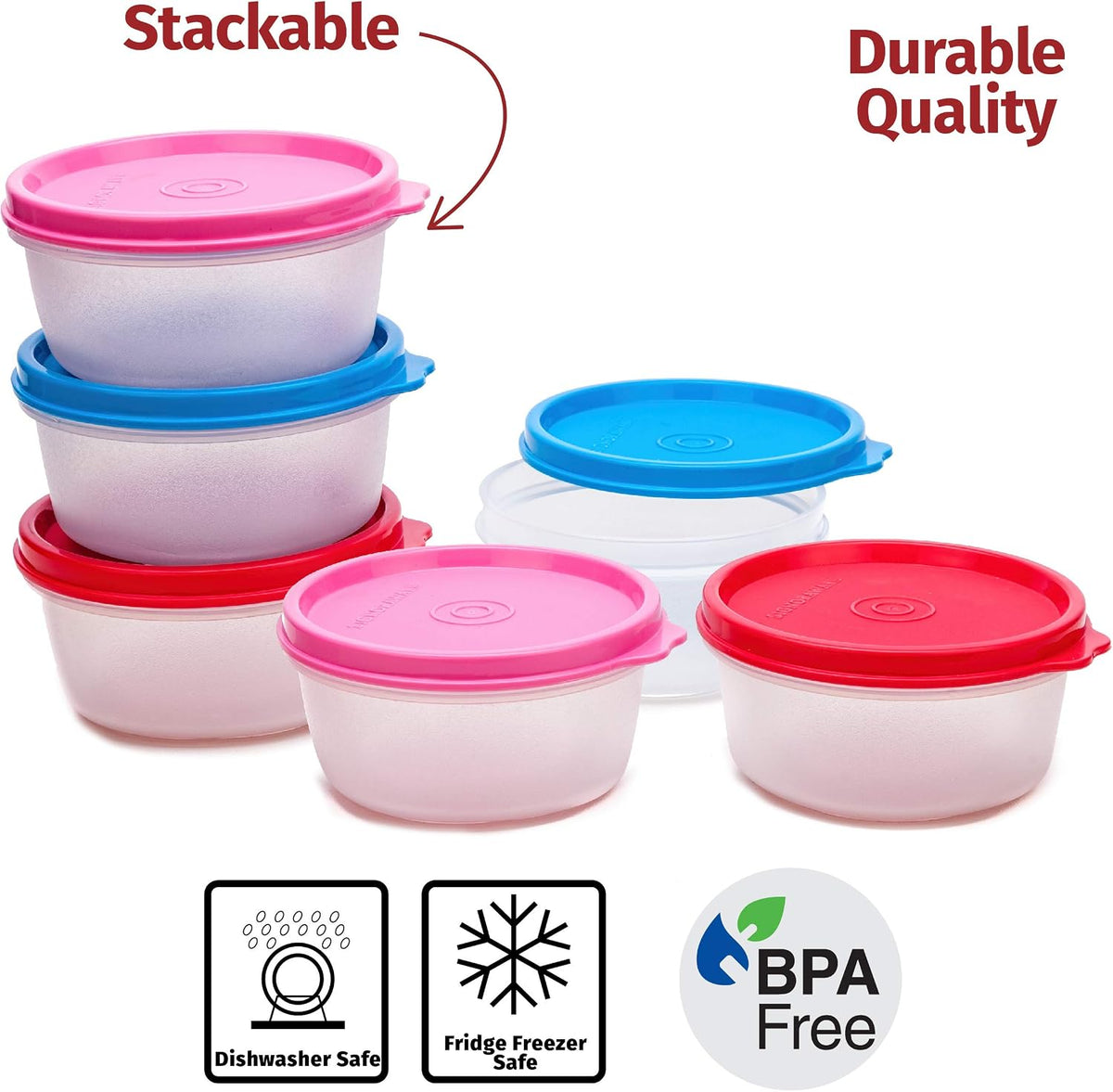 Condiment Containers with Lids- 6 pk. 1.3 oz.Salad Dressing to go Small Food Storage Containers- Sauce Cups Leak proof Reusable Plastic BPA free for Lunch Box Picnic Travel