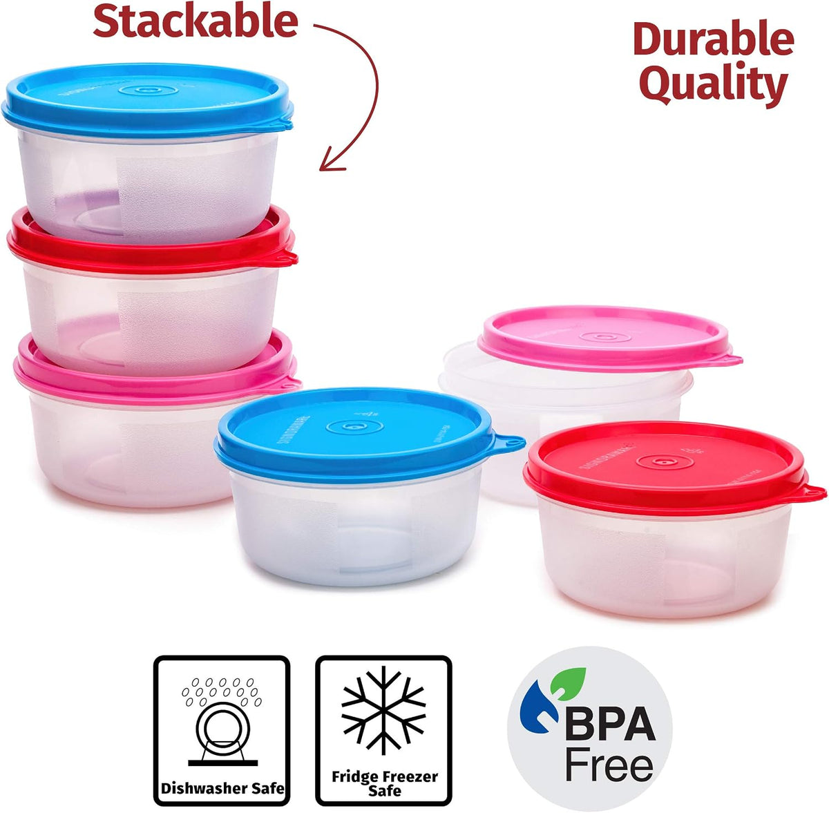 Condiment Containers with Lids- 6 pk. 1.3 oz.Salad Dressing to go Small Food Storage Containers- Sauce Cups Leak proof Reusable Plastic BPA free for Lunch Box Picnic Travel