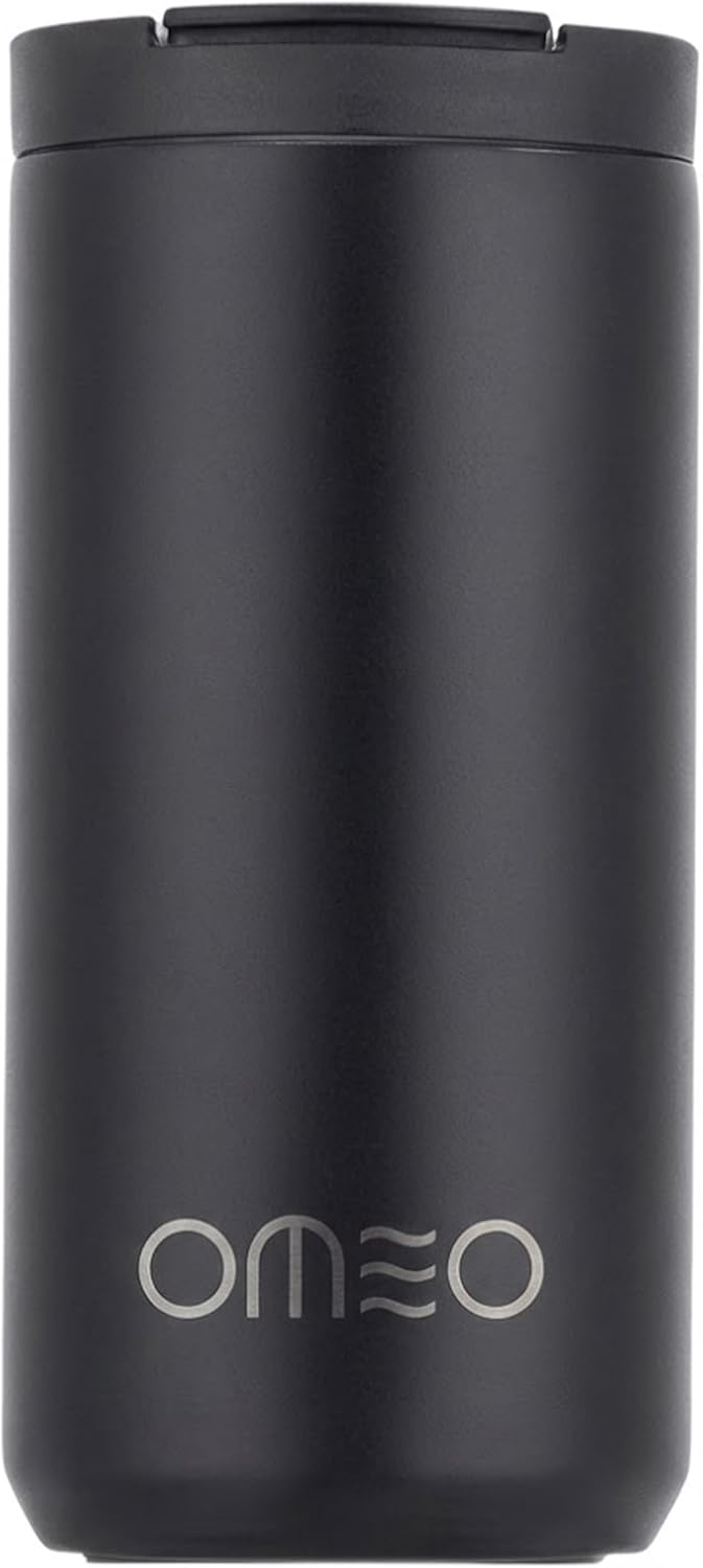 Stainless Steel Insulated Tumbler with Leak-Resistant Lid | BPA-Free, Easy Clean | Double Wall Vacuum Cup for Hot & Cold Drinks | Portable Water Bottle for Office, Outdoor&Travel (Black, 550ml)