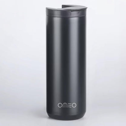 Stainless Steel Insulated Tumbler with Leak-Resistant Lid | BPA-Free, Easy Clean | Double Wall Vacuum Cup for Hot & Cold Drinks | Portable Water Bottle for Office, Outdoor&Travel (Black, 550ml)