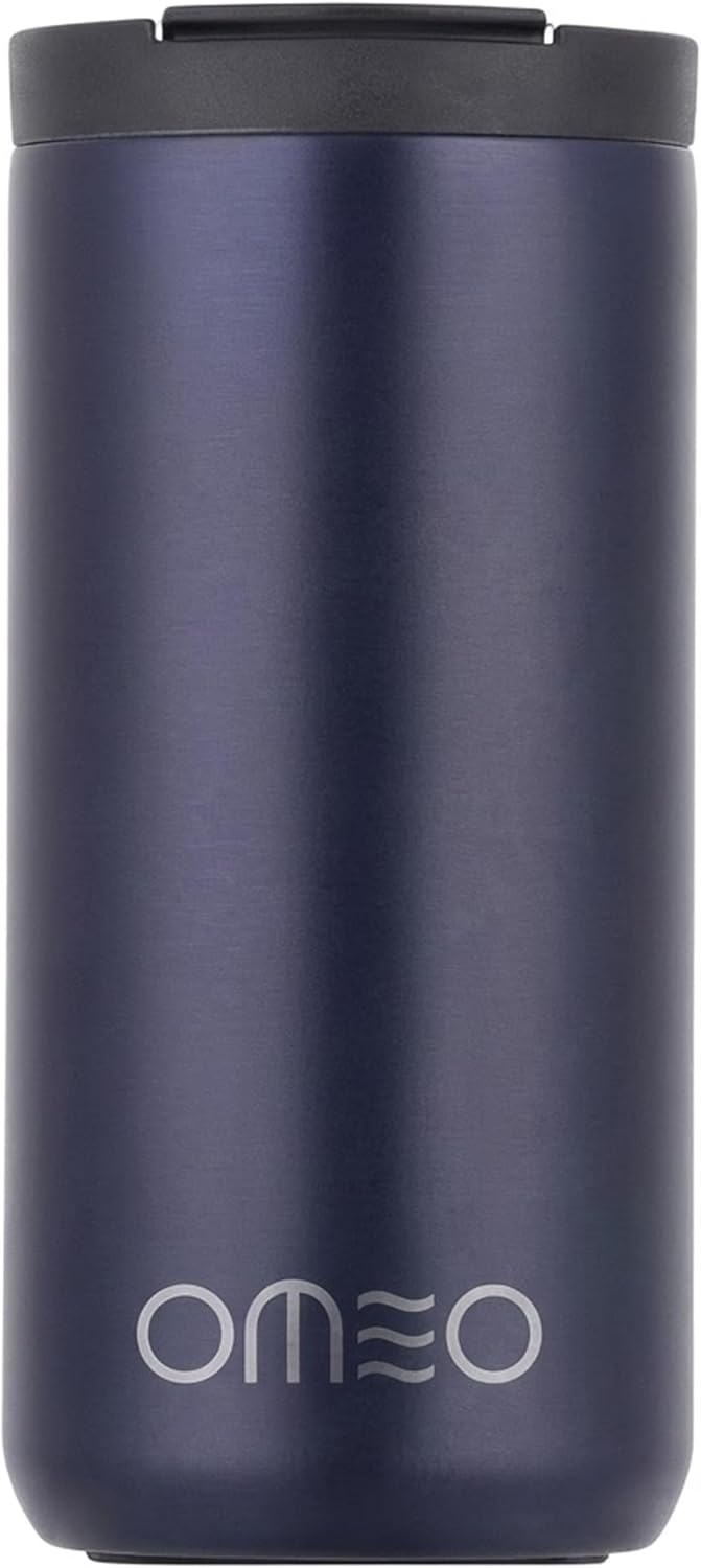 Stainless Steel Insulated Tumbler with Leak-Resistant Lid | BPA-Free, Easy Clean | Double Wall Vacuum Cup for Hot & Cold Drinks | Portable Water Bottle for Office, Outdoor&Travel (Black, 550ml)
