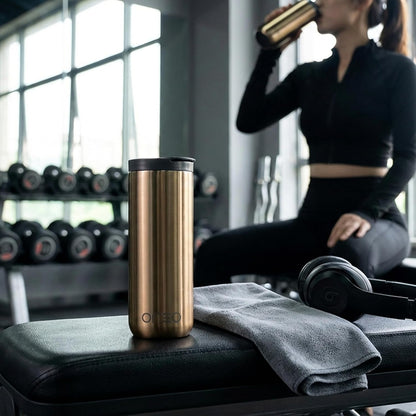 Stainless Steel Insulated Tumbler with Leak-Resistant Lid | BPA-Free, Easy Clean | Double Wall Vacuum Cup for Hot & Cold Drinks | Portable Water Bottle for Office, Outdoor&Travel (Black, 550ml)