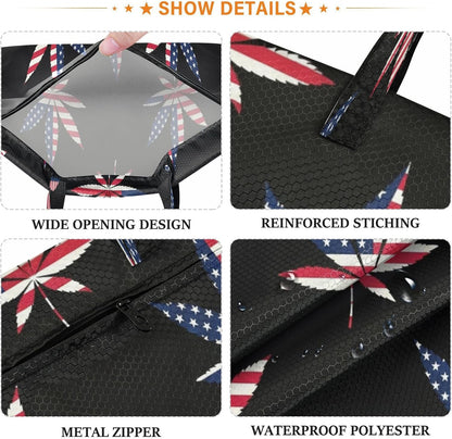 Usa Leaves Waterproof Travel Laundry Bag Easy Care 2 Packs