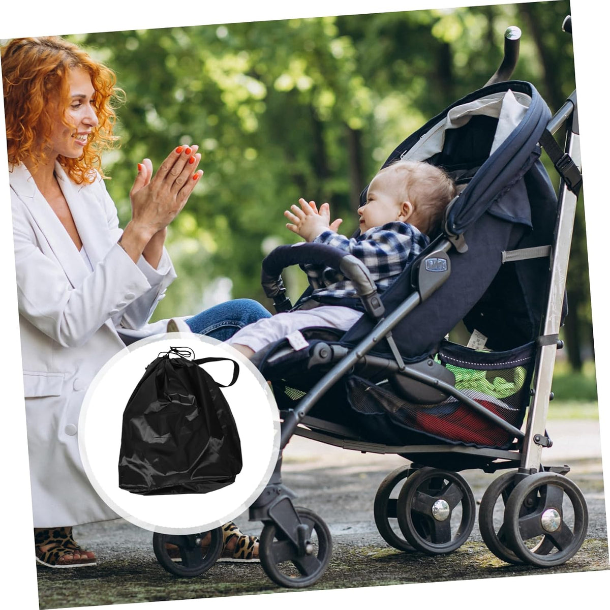 Stroller Gate Check Bag for Airplane Travel Large Capacity Stroller Storage Cover Dustproof Design Easy Carrying Travel Bag for Flights