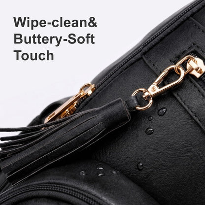 Premium Vegan Leather Diaper Bag Backpack with Waterproof Changing Pad, Reinforced Zippers & Odor-Free, 20 Pockets Pro Organizer, Fits 15.6" Laptop, Stroller Straps, Baby Bag for Mom, Grey
