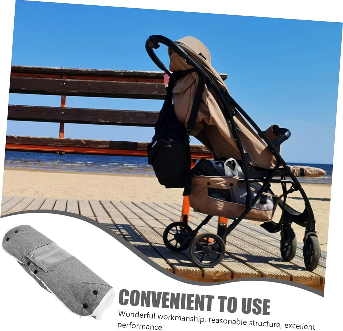 Winter Stroller Hand Detachable Windproof Gloves for Cold Weather Comfortable Material for Stroller Use Fit for Parents