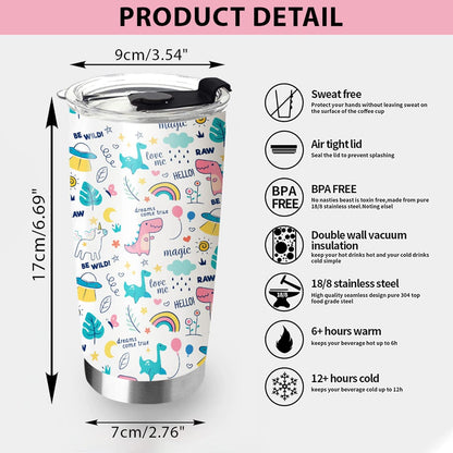 Office Tumbler Stainless Steel 20oz Straw Lid, Funny Front Desk Gifts Bulk For Birthday Christmas, National Receptionists Day Gifts For Women Men Coffee Cup
