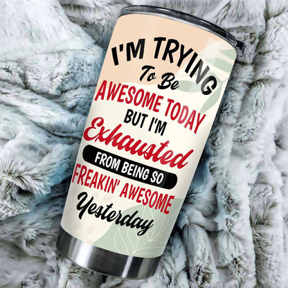 Office Tumbler Stainless Steel 20oz Straw Lid, Funny Front Desk Gifts Bulk For Birthday Christmas, National Receptionists Day Gifts For Women Men Coffee Cup