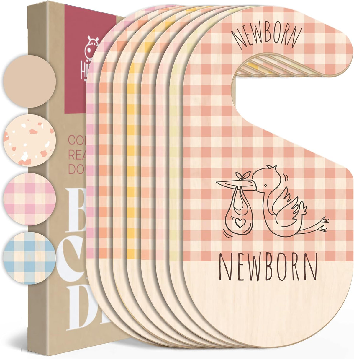 Baby Clothes Dividers For Closet - Wooden Baby Clothes Organizer Dividers for Boy & Girl, 8 Baby Closet Dividers by Size - Ideal Clothing Organizers