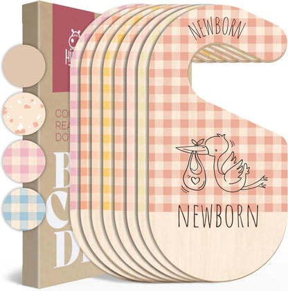 Baby Clothes Dividers For Closet - Wooden Baby Clothes Organizer Dividers for Boy & Girl, 8 Baby Closet Dividers by Size - Ideal Clothing Organizers