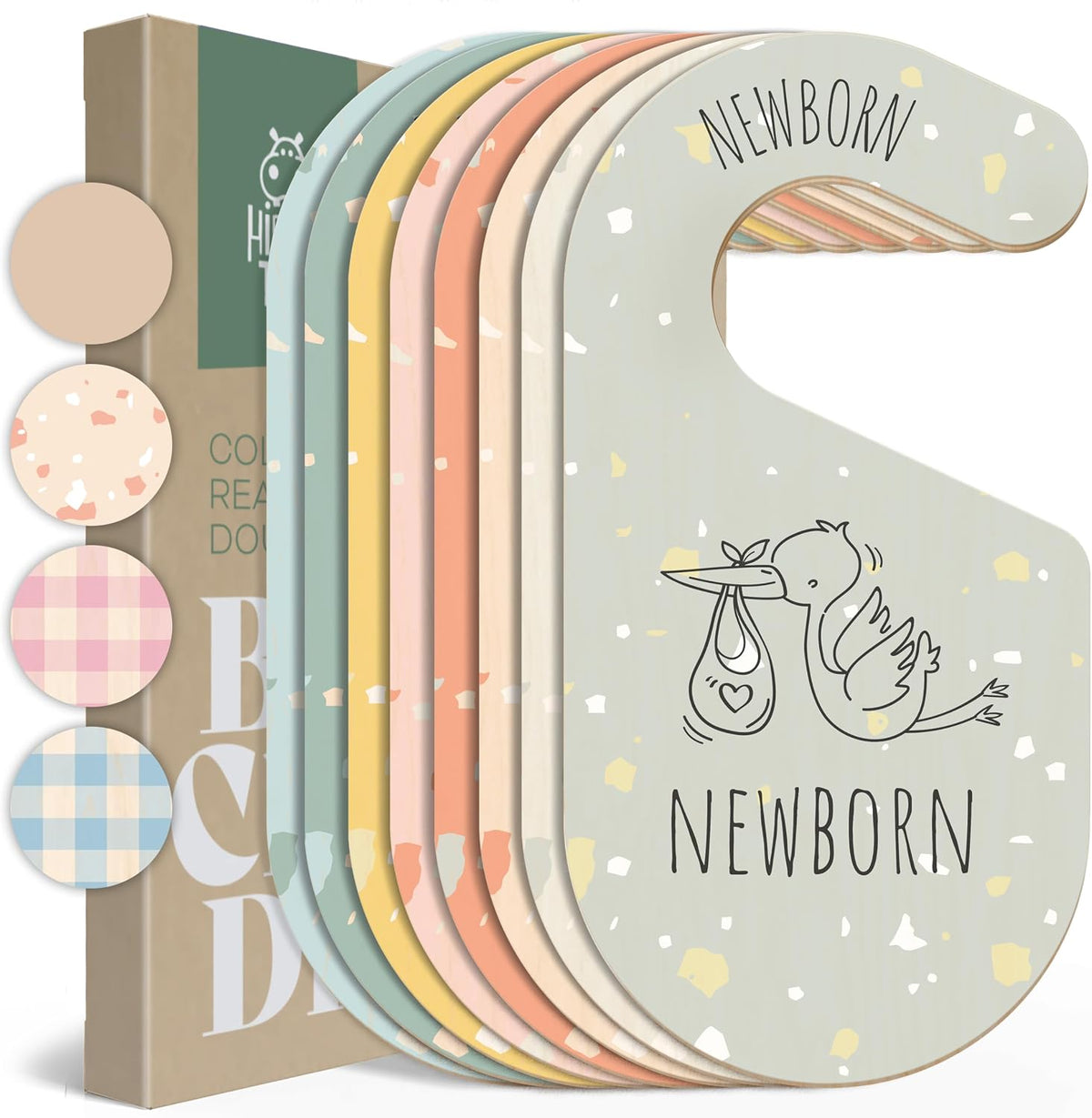 Baby Clothes Dividers For Closet - Wooden Baby Clothes Organizer Dividers for Boy & Girl, 8 Baby Closet Dividers by Size - Ideal Clothing Organizers