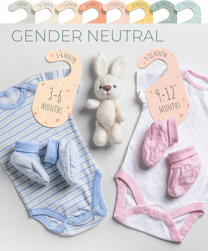 Baby Clothes Dividers For Closet - Wooden Baby Clothes Organizer Dividers for Boy & Girl, 8 Baby Closet Dividers by Size - Ideal Clothing Organizers