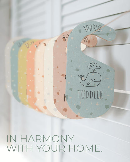 Baby Clothes Dividers For Closet - Wooden Baby Clothes Organizer Dividers for Boy & Girl, 8 Baby Closet Dividers by Size - Ideal Clothing Organizers