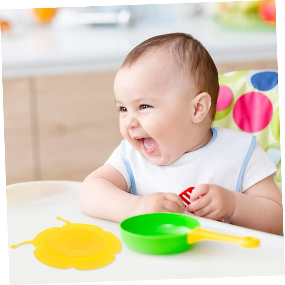 Silicone Anti Slip Bowl Mat with Strong Suction for Baby