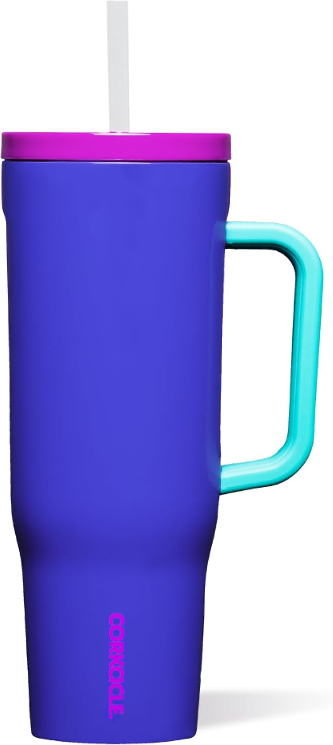 Cruiser Insulated Tumbler - Keeps Drinks Cold 20 Hours - Triple-Insulated Stainless Steel - Spill-Proof Lid - Summer Drinkware Gift - Keeps Drinks Ice Cold - 40 oz - Gloss Powder Blue