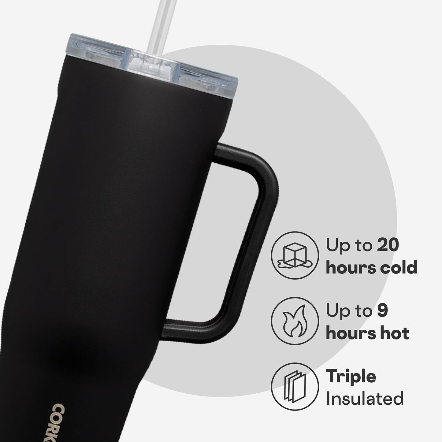 Cruiser Insulated Tumbler - Keeps Drinks Cold 20 Hours - Triple-Insulated Stainless Steel - Spill-Proof Lid - Summer Drinkware Gift - Keeps Drinks Ice Cold - 40 oz - Gloss Powder Blue