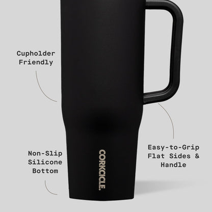 Cruiser Insulated Tumbler - Keeps Drinks Cold 20 Hours - Triple-Insulated Stainless Steel - Spill-Proof Lid - Summer Drinkware Gift - Keeps Drinks Ice Cold - 40 oz - Gloss Powder Blue