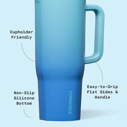 Cruiser Insulated Tumbler - Keeps Drinks Cold 20 Hours - Triple-Insulated Stainless Steel - Spill-Proof Lid - Summer Drinkware Gift - Keeps Drinks Ice Cold - 40 oz - Gloss Powder Blue