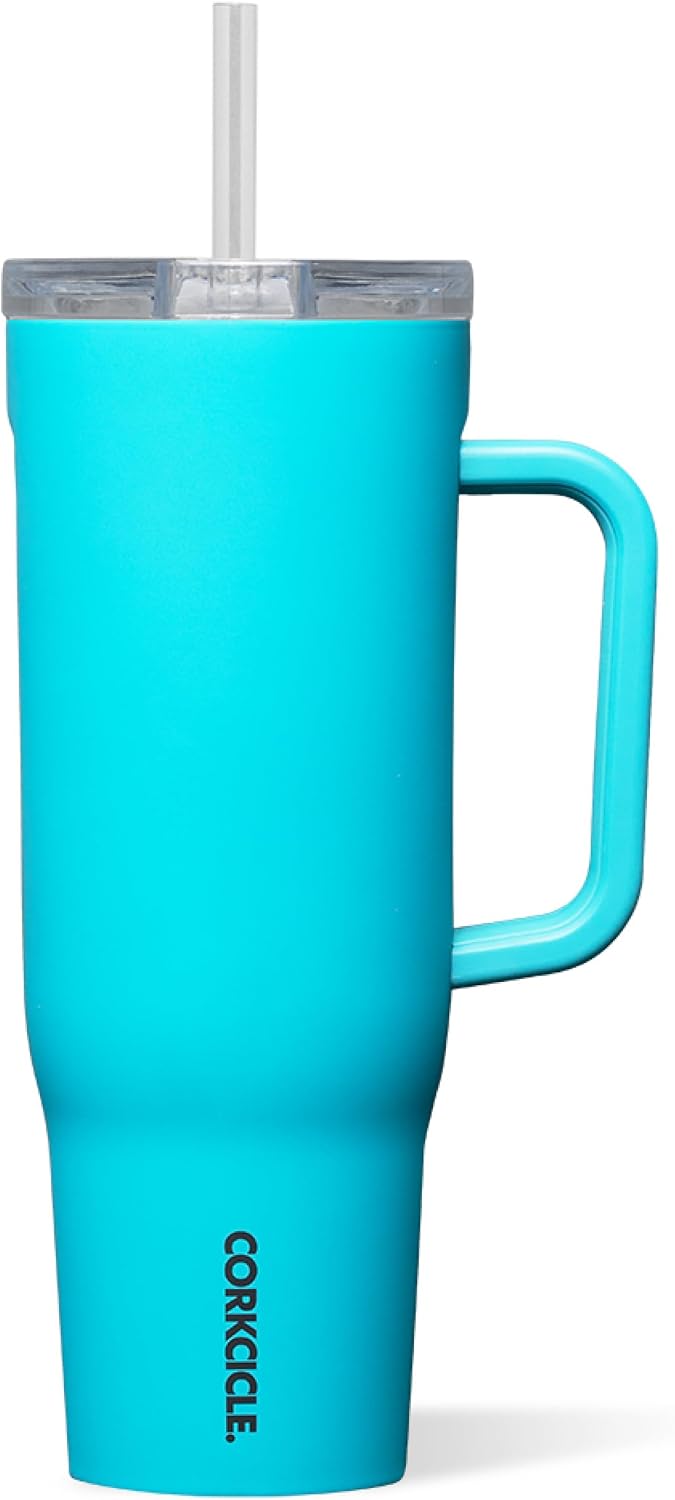 Cruiser Insulated Tumbler - Keeps Drinks Cold 20 Hours - Triple-Insulated Stainless Steel - Spill-Proof Lid - Summer Drinkware Gift - Keeps Drinks Ice Cold - 40 oz - Gloss Powder Blue