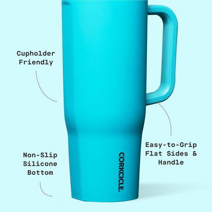 Cruiser Insulated Tumbler - Keeps Drinks Cold 20 Hours - Triple-Insulated Stainless Steel - Spill-Proof Lid - Summer Drinkware Gift - Keeps Drinks Ice Cold - 40 oz - Gloss Powder Blue