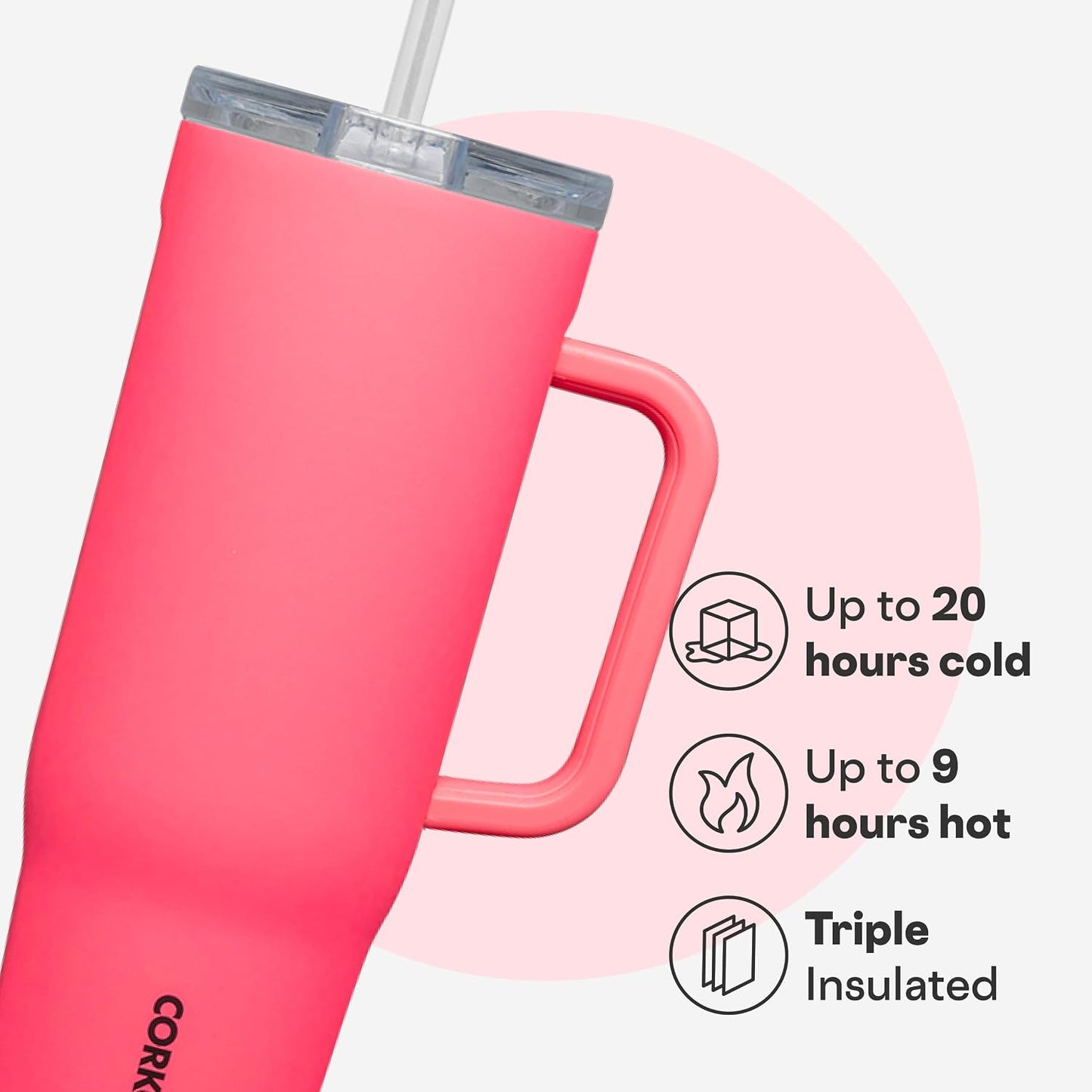 Cruiser Insulated Tumbler - Keeps Drinks Cold 20 Hours - Triple-Insulated Stainless Steel - Spill-Proof Lid - Summer Drinkware Gift - Keeps Drinks Ice Cold - 40 oz - Gloss Powder Blue