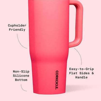 Cruiser Insulated Tumbler - Keeps Drinks Cold 20 Hours - Triple-Insulated Stainless Steel - Spill-Proof Lid - Summer Drinkware Gift - Keeps Drinks Ice Cold - 40 oz - Gloss Powder Blue
