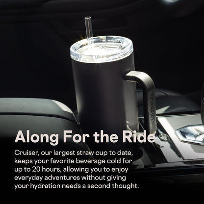 Cruiser Insulated Tumbler - Keeps Drinks Cold 20 Hours - Triple-Insulated Stainless Steel - Spill-Proof Lid - Summer Drinkware Gift - Keeps Drinks Ice Cold - 40 oz - Gloss Powder Blue