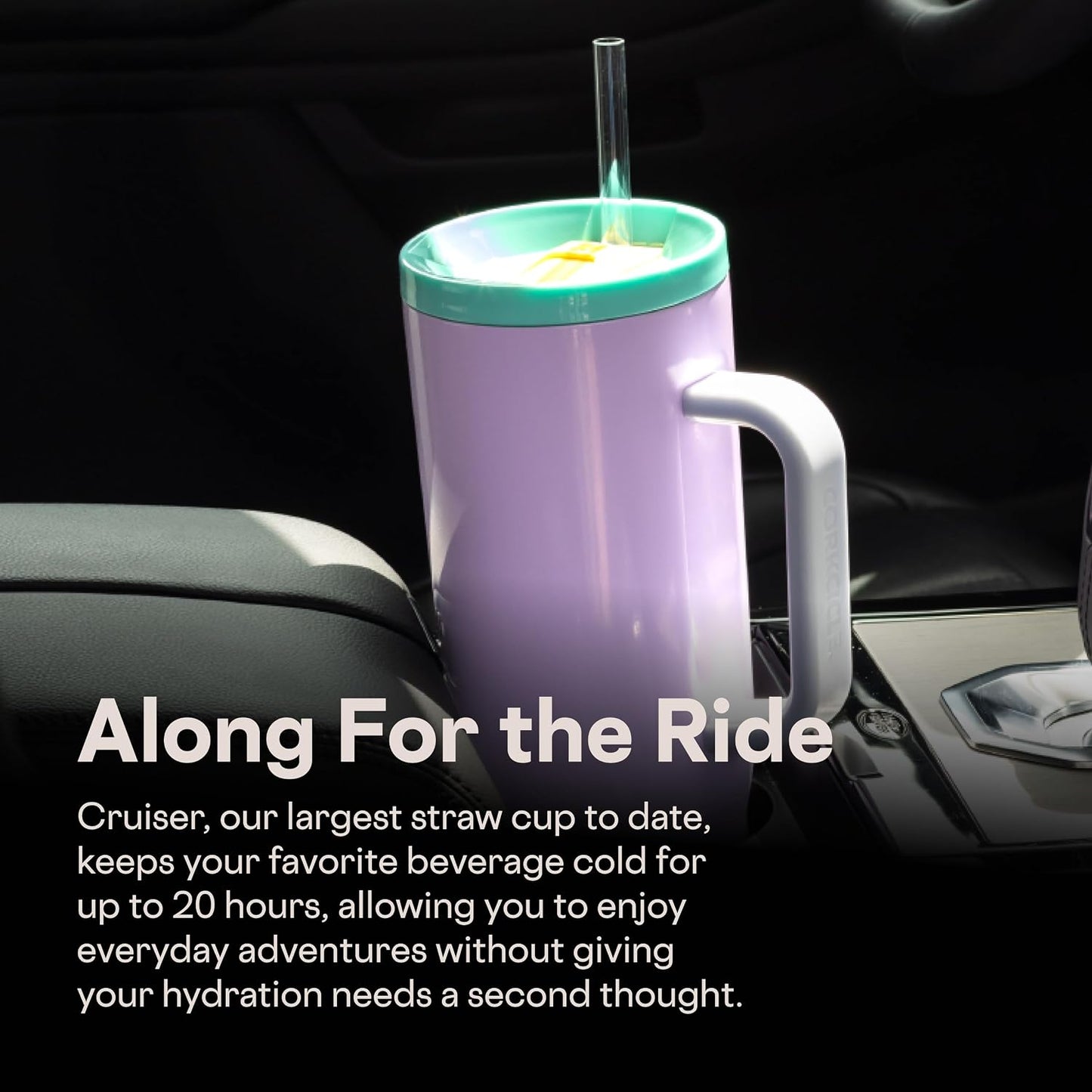 Cruiser Insulated Tumbler - Keeps Drinks Cold 20 Hours - Triple-Insulated Stainless Steel - Spill-Proof Lid - Summer Drinkware Gift - Keeps Drinks Ice Cold - 40 oz - Gloss Powder Blue