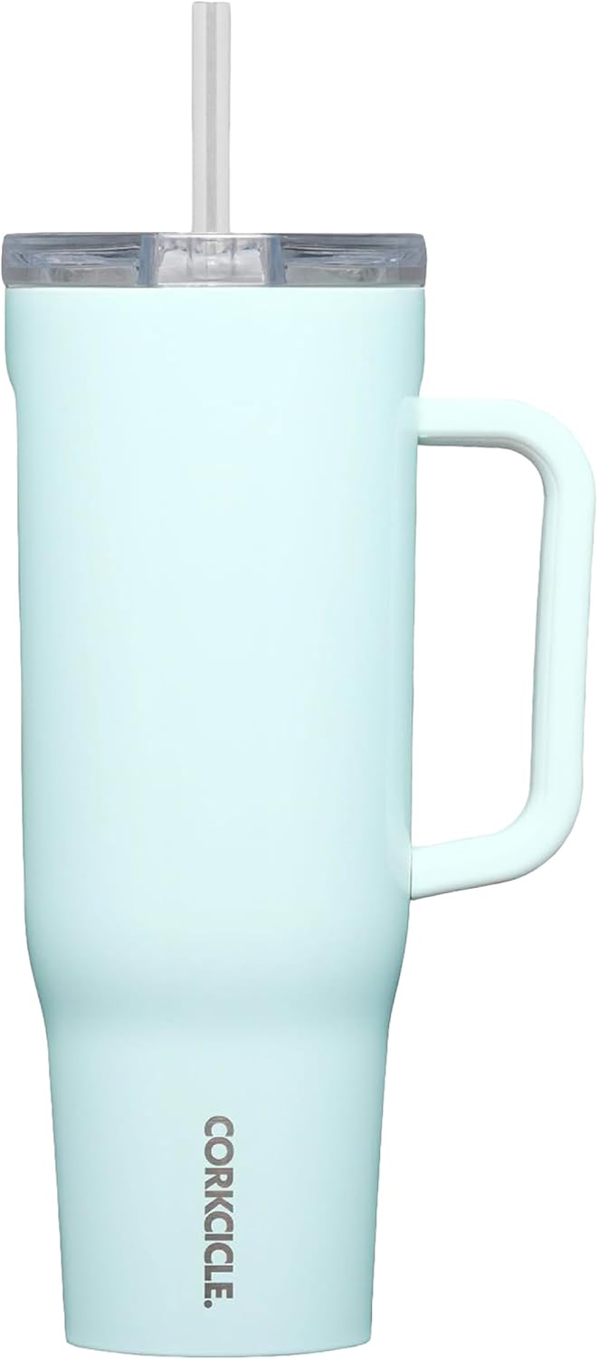 Cruiser Insulated Tumbler - Keeps Drinks Cold 20 Hours - Triple-Insulated Stainless Steel - Spill-Proof Lid - Summer Drinkware Gift - Keeps Drinks Ice Cold - 40 oz - Gloss Powder Blue
