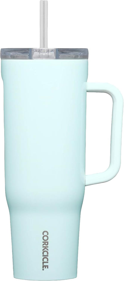 Cruiser Insulated Tumbler - Keeps Drinks Cold 20 Hours - Triple-Insulated Stainless Steel - Spill-Proof Lid - Summer Drinkware Gift - Keeps Drinks Ice Cold - 40 oz - Gloss Powder Blue