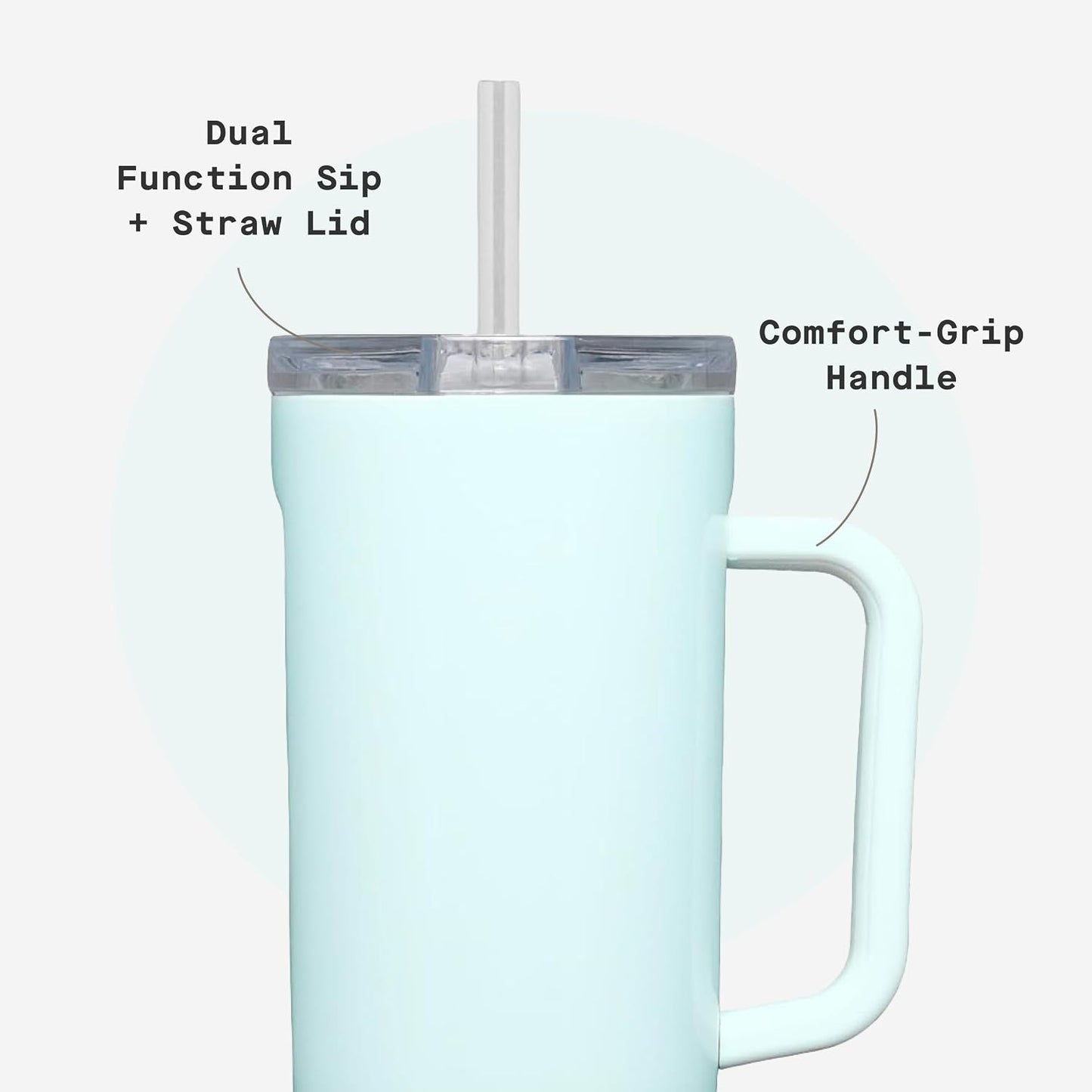 Cruiser Insulated Tumbler - Keeps Drinks Cold 20 Hours - Triple-Insulated Stainless Steel - Spill-Proof Lid - Summer Drinkware Gift - Keeps Drinks Ice Cold - 40 oz - Gloss Powder Blue