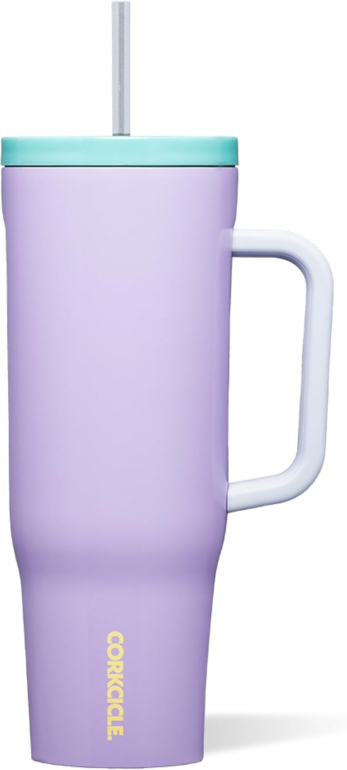 Cruiser Insulated Tumbler - Keeps Drinks Cold 20 Hours - Triple-Insulated Stainless Steel - Spill-Proof Lid - Summer Drinkware Gift - Keeps Drinks Ice Cold - 40 oz - Gloss Powder Blue