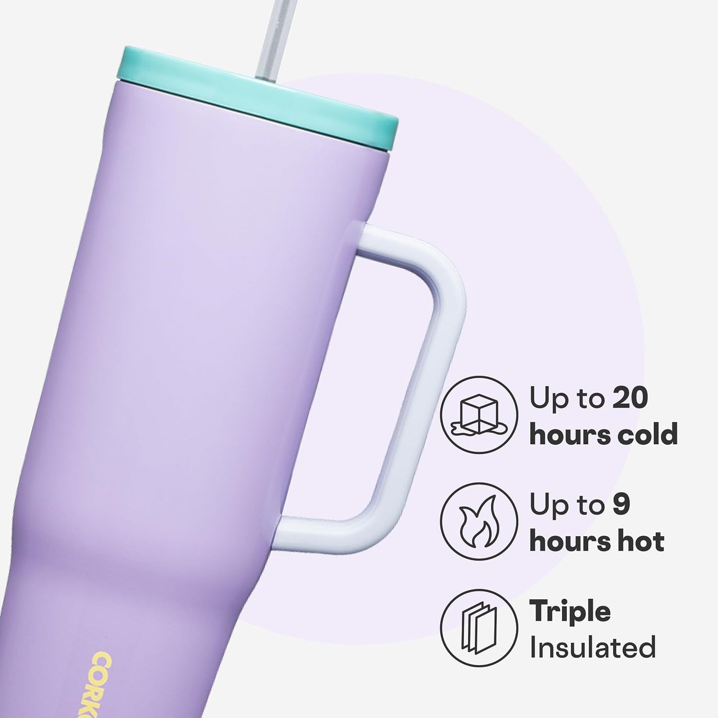 Cruiser Insulated Tumbler - Keeps Drinks Cold 20 Hours - Triple-Insulated Stainless Steel - Spill-Proof Lid - Summer Drinkware Gift - Keeps Drinks Ice Cold - 40 oz - Gloss Powder Blue