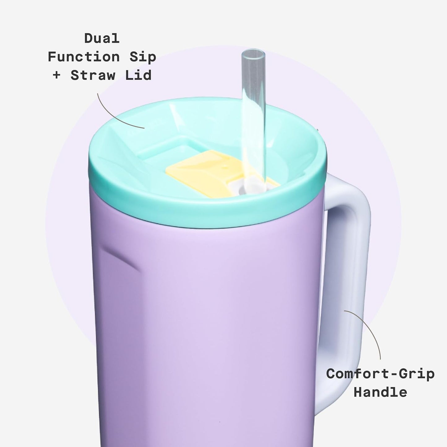 Cruiser Insulated Tumbler - Keeps Drinks Cold 20 Hours - Triple-Insulated Stainless Steel - Spill-Proof Lid - Summer Drinkware Gift - Keeps Drinks Ice Cold - 40 oz - Gloss Powder Blue