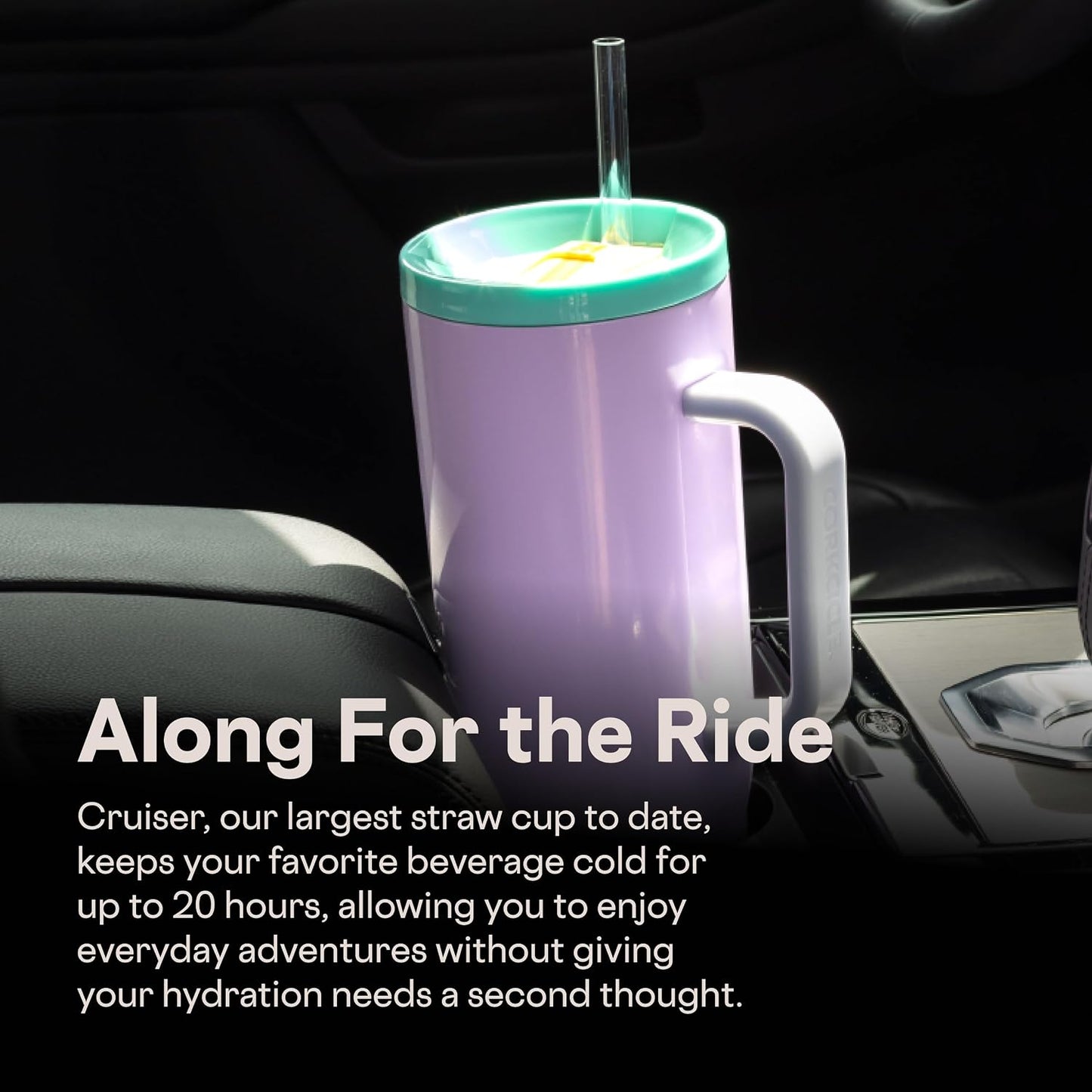 Cruiser Insulated Tumbler - Keeps Drinks Cold 20 Hours - Triple-Insulated Stainless Steel - Spill-Proof Lid - Summer Drinkware Gift - Keeps Drinks Ice Cold - 40 oz - Gloss Powder Blue