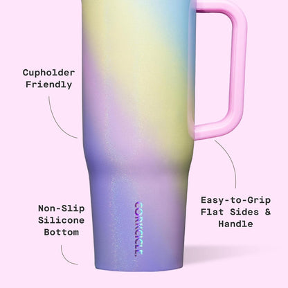Cruiser Insulated Tumbler - Keeps Drinks Cold 20 Hours - Triple-Insulated Stainless Steel - Spill-Proof Lid - Summer Drinkware Gift - Keeps Drinks Ice Cold - 40 oz - Gloss Powder Blue
