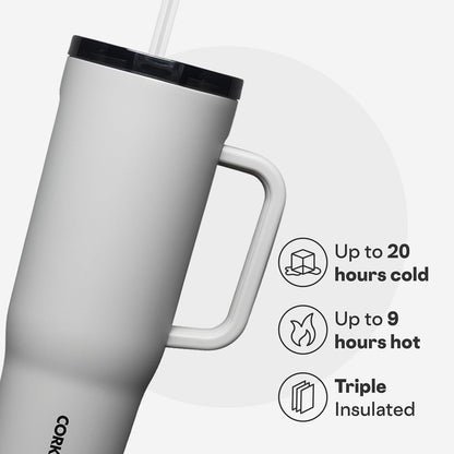 Cruiser Insulated Tumbler - Keeps Drinks Cold 20 Hours - Triple-Insulated Stainless Steel - Spill-Proof Lid - Summer Drinkware Gift - Keeps Drinks Ice Cold - 40 oz - Gloss Powder Blue