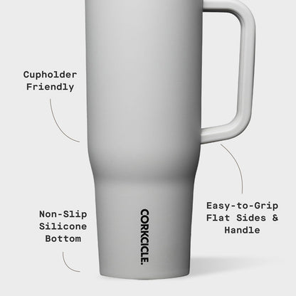 Cruiser Insulated Tumbler - Keeps Drinks Cold 20 Hours - Triple-Insulated Stainless Steel - Spill-Proof Lid - Summer Drinkware Gift - Keeps Drinks Ice Cold - 40 oz - Gloss Powder Blue