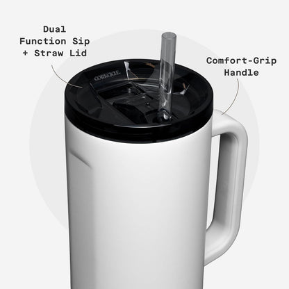Cruiser Insulated Tumbler - Keeps Drinks Cold 20 Hours - Triple-Insulated Stainless Steel - Spill-Proof Lid - Summer Drinkware Gift - Keeps Drinks Ice Cold - 40 oz - Gloss Powder Blue