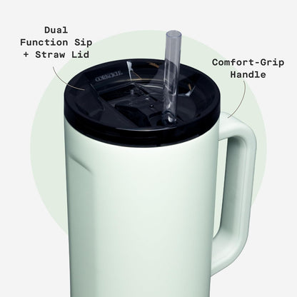 Cruiser Insulated Tumbler - Keeps Drinks Cold 20 Hours - Triple-Insulated Stainless Steel - Spill-Proof Lid - Summer Drinkware Gift - Keeps Drinks Ice Cold - 40 oz - Gloss Powder Blue