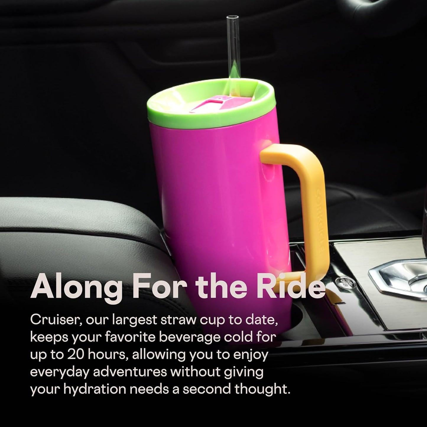 Cruiser Insulated Tumbler - Keeps Drinks Cold 20 Hours - Triple-Insulated Stainless Steel - Spill-Proof Lid - Summer Drinkware Gift - Keeps Drinks Ice Cold - 40 oz - Gloss Powder Blue