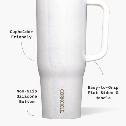 Cruiser Insulated Tumbler - Keeps Drinks Cold 20 Hours - Triple-Insulated Stainless Steel - Spill-Proof Lid - Summer Drinkware Gift - Keeps Drinks Ice Cold - 40 oz - Gloss Powder Blue