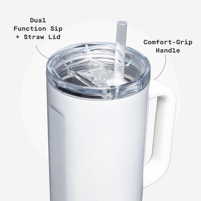 Cruiser Insulated Tumbler - Keeps Drinks Cold 20 Hours - Triple-Insulated Stainless Steel - Spill-Proof Lid - Summer Drinkware Gift - Keeps Drinks Ice Cold - 40 oz - Gloss Powder Blue