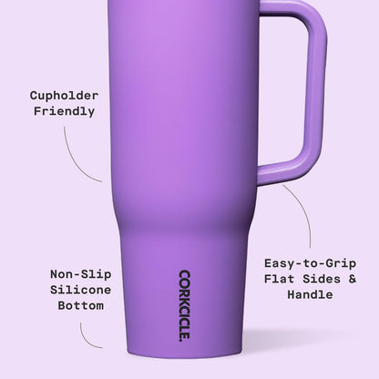 Cruiser Insulated Tumbler - Keeps Drinks Cold 20 Hours - Triple-Insulated Stainless Steel - Spill-Proof Lid - Summer Drinkware Gift - Keeps Drinks Ice Cold - 40 oz - Gloss Powder Blue