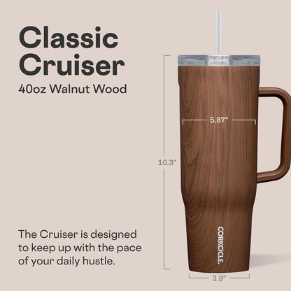 Cruiser Insulated Tumbler - Keeps Drinks Cold 20 Hours - Triple-Insulated Stainless Steel - Spill-Proof Lid - Summer Drinkware Gift - Keeps Drinks Ice Cold - 40 oz - Gloss Powder Blue