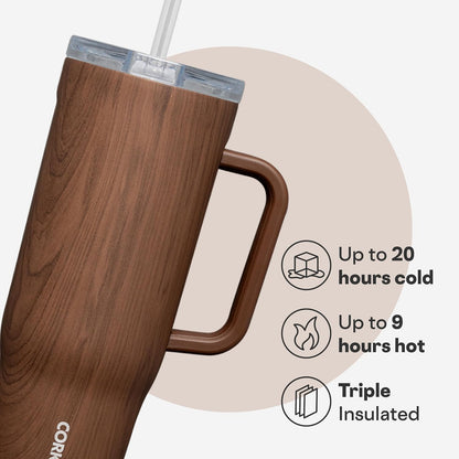Cruiser Insulated Tumbler - Keeps Drinks Cold 20 Hours - Triple-Insulated Stainless Steel - Spill-Proof Lid - Summer Drinkware Gift - Keeps Drinks Ice Cold - 40 oz - Gloss Powder Blue