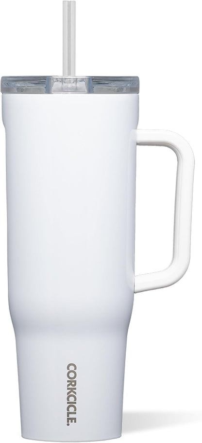 Cruiser Insulated Tumbler - Keeps Drinks Cold 20 Hours - Triple-Insulated Stainless Steel - Spill-Proof Lid - Summer Drinkware Gift - Keeps Drinks Ice Cold - 40 oz - Gloss Powder Blue